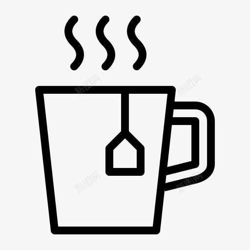 茶杯饮热图标svg_新图网 https://ixintu.com 冬行 茶杯
