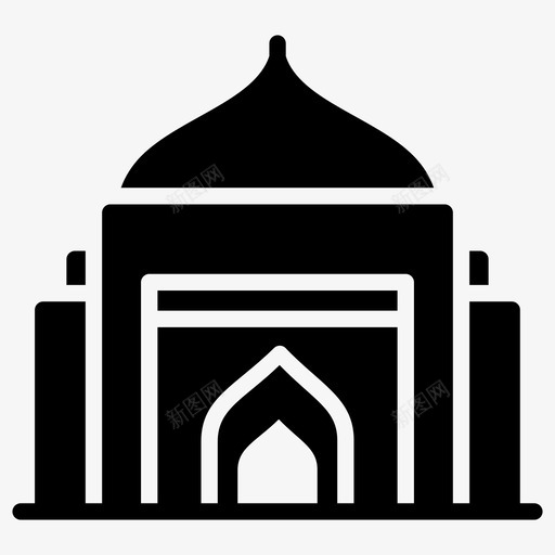 沙贾汗清真寺信德省纪念碑信德省地标图标svg_新图网 https://ixintu.com 一套 历史 地标 大学 字形 寺塔塔 沙贾 清真 清真寺