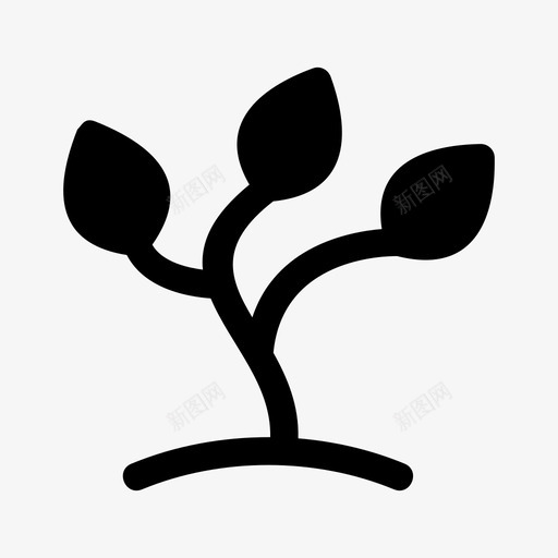 作物绿叶植物图标svg_新图网 https://ixintu.com 作物 植物 绿叶