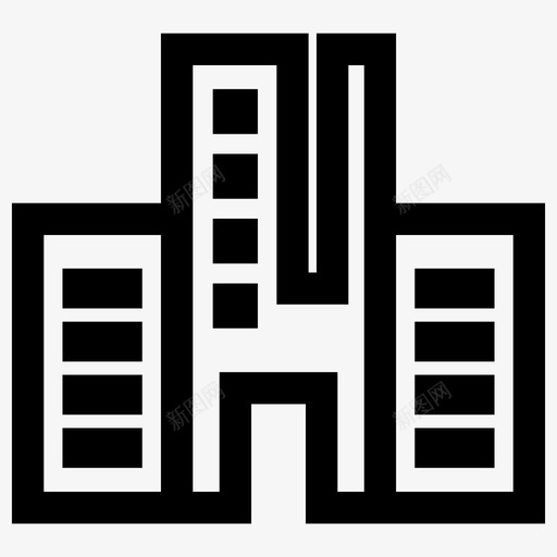 办公建筑商业图标svg_新图网 https://ixintu.com 办公 商业 城市 建筑 金融