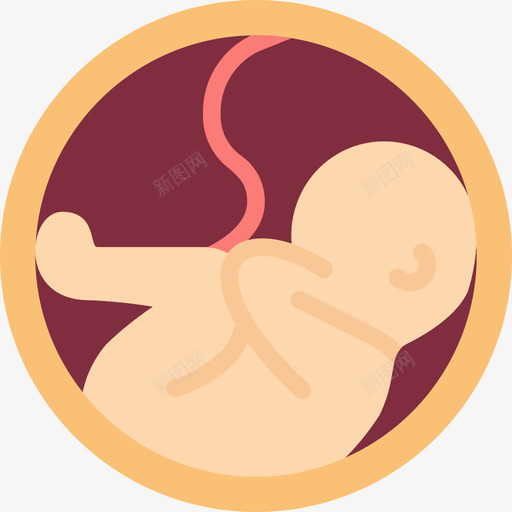 子宫产妇44扁平图标svg_新图网 https://ixintu.com 产妇 子宫 扁平
