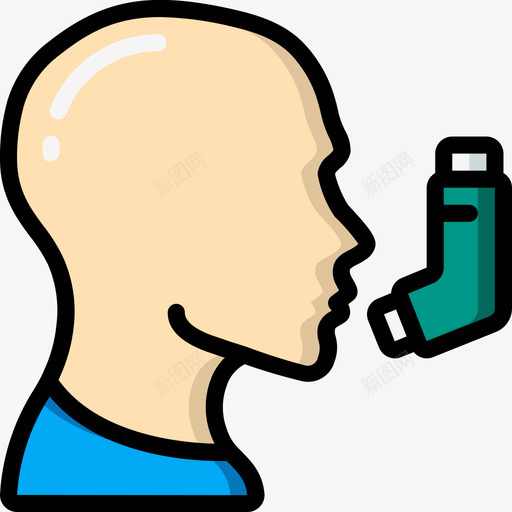 吸入器急救1线性颜色图标svg_新图网 https://ixintu.com 吸入器 急救 线性 颜色