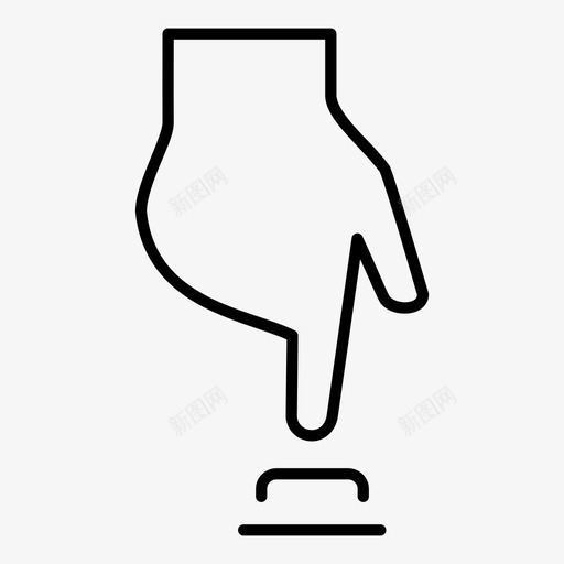 按钮点击触摸屏图标svg_新图网 https://ixintu.com 按钮 流行 点击 触摸屏