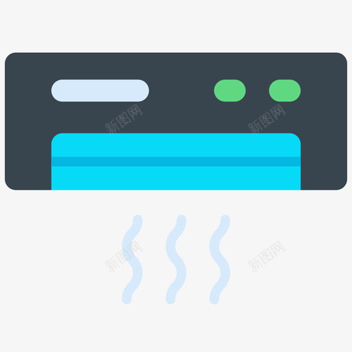 空调电子13扁平图标svg_新图网 https://ixintu.com 扁平 电子 空调