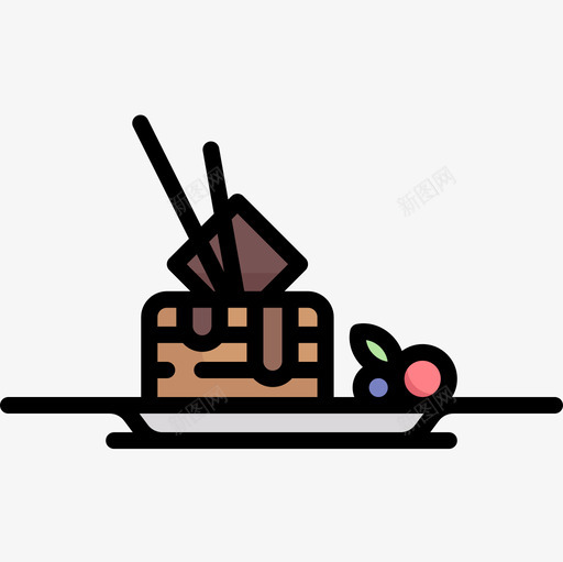 面包房84号餐厅线性颜色图标svg_新图网 https://ixintu.com 84号 线性 面包房 颜色 餐厅