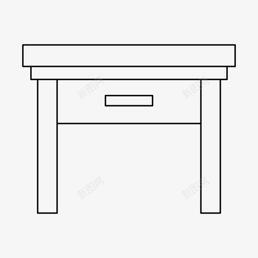 薄家具办公桌家具图标svg_新图网 https://ixintu.com 办公桌 家具