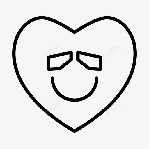 心表情符号爱情图标svg_新图网 https://ixintu.com 心形 情人节 爱情 符号 表情