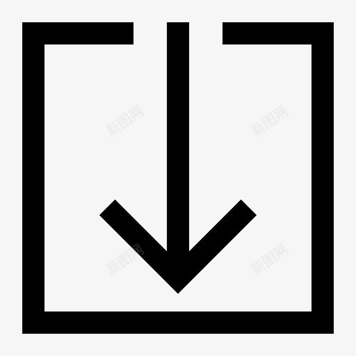 向下展开线条图标svg_新图网 https://ixintu.com 向下 展开 简单 线条 通知 音乐