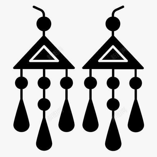 采购产品耳环配件时尚珠宝图标svg_新图网 https://ixintu.com 产品 健康 固体 时尚 珠宝 美容 耳环 装饰品 配件 采购