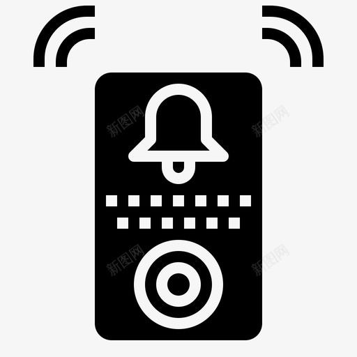 智能门智能家居75填充图标svg_新图网 https://ixintu.com 填充 智能 智能家居
