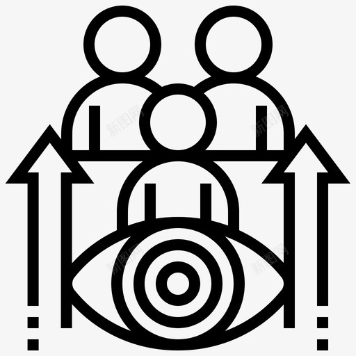 愿景商业动机15线性图标svg_新图网 https://ixintu.com 动机 商业 愿景 线性