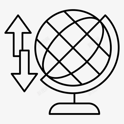 全球箭头地球图标svg_新图网 https://ixintu.com 世界 全球 地球 物流配送 箭头 转移
