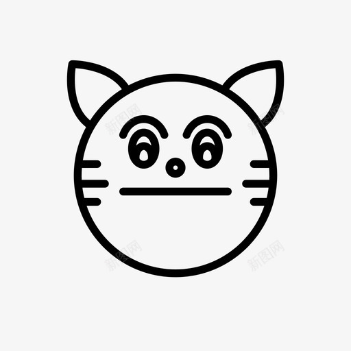 老虎动物猫图标svg_新图网 https://ixintu.com 1行 动物 老虎 表情
