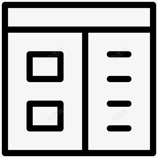 标签页网页网站图标svg_新图网 https://ixintu.com 常规 应用程序 标签 编程 网站 网页 行集