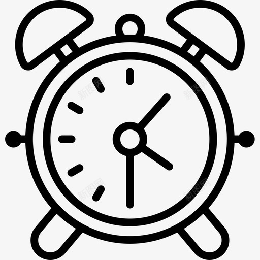 闹钟睡眠时间25线性图标svg_新图网 https://ixintu.com 时间 睡眠 线性 闹钟