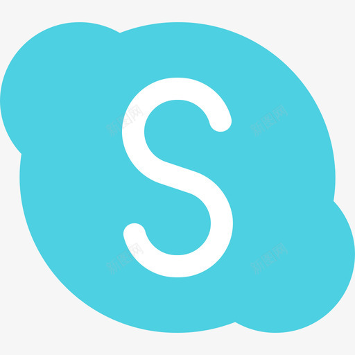 Skype社交和通信2扁平图标svg_新图网 https://ixintu.com Skype 扁平 社交 通信