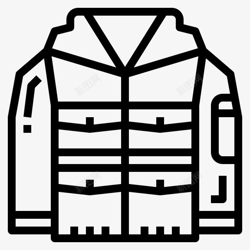 大衣冬季122直纹图标svg_新图网 https://ixintu.com 冬季 大衣 直纹