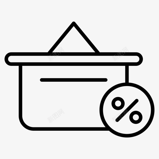 篮子折扣购买图标svg_新图网 https://ixintu.com 商店 折扣 篮子 购买