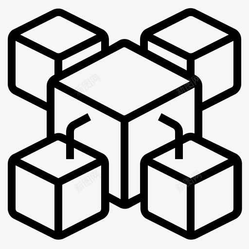 区块链技术颠覆1概述图标svg_新图网 https://ixintu.com 区块 技术 概述 颠覆