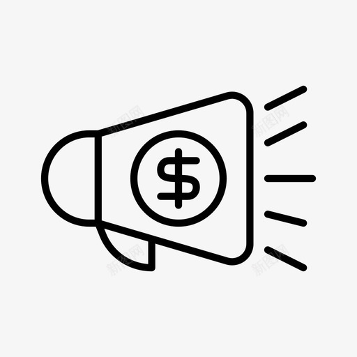 广告商业活动图标svg_新图网 https://ixintu.com 商业 广告 广告商 扩音器 活动 营销 金融