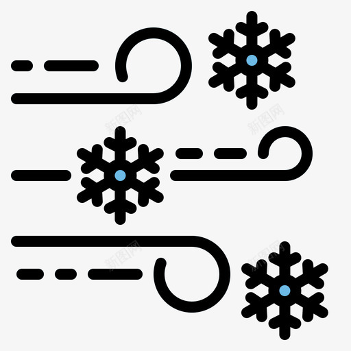 雪花冬季126线形颜色图标svg_新图网 https://ixintu.com 冬季 线形 雪花 颜色