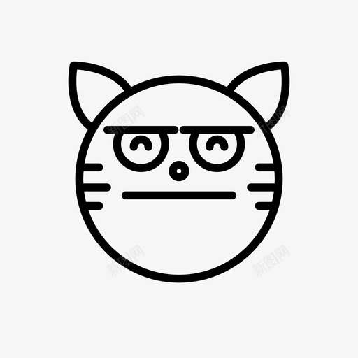 老虎动物猫图标svg_新图网 https://ixintu.com 1行 动物 老虎 表情