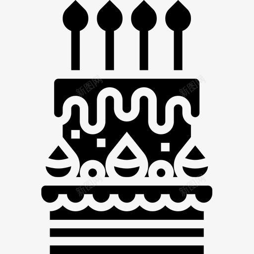 面包店生日派对33字形图标svg_新图网 https://ixintu.com 字形 派对 生日 面包店