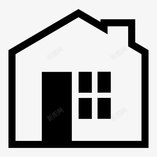 家建筑物门图标svg_新图网 https://ixintu.com 住所 家庭 建筑物