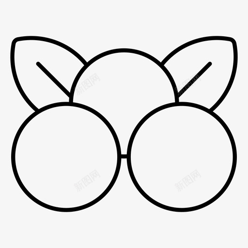 蔓越莓秋天浆果图标svg_新图网 https://ixintu.com 感恩节 水果 浆果 秋天 蔓越 食物