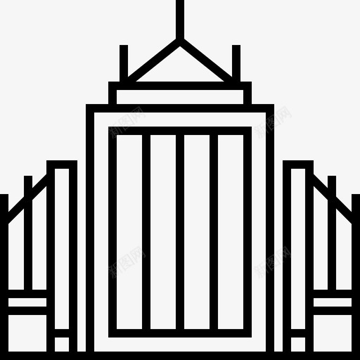 城市城市71直线图标svg_新图网 https://ixintu.com 城市 直线