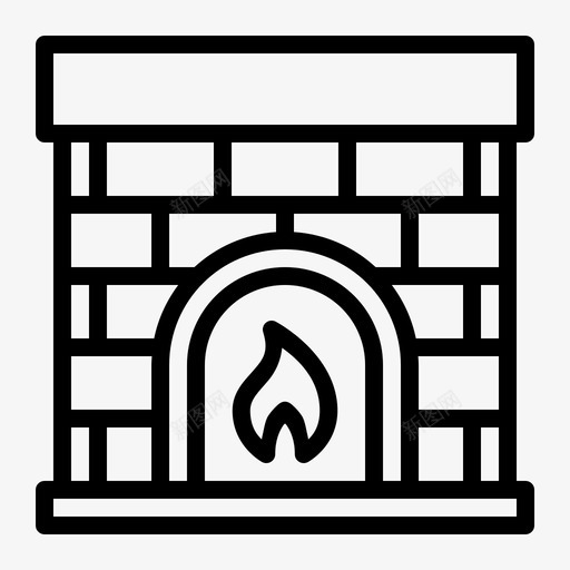壁炉烟囱冬季图标svg_新图网 https://ixintu.com 冬季 壁炉 烟囱 生产线