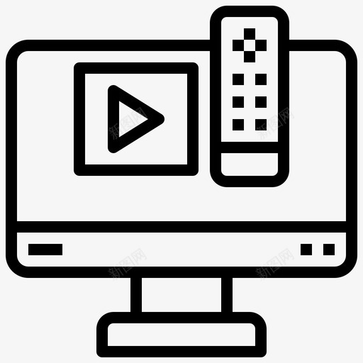 电视盒公司电子图标svg_新图网 https://ixintu.com 公司 多媒体 技术 智能 电子 电视 电视盒 遥控器 音乐