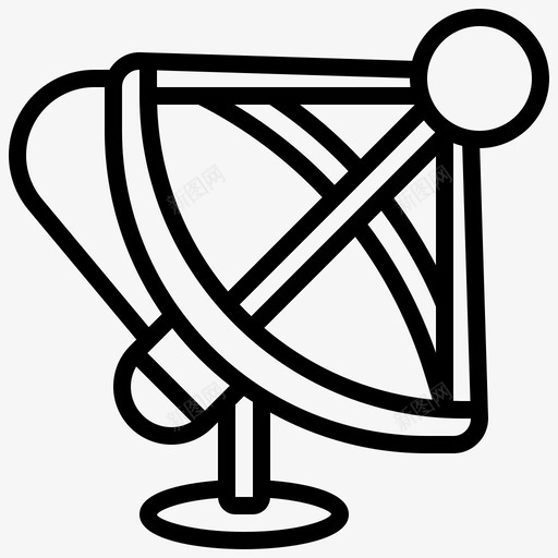 卫星天线广播通信图标svg_新图网 https://ixintu.com 专线 传输 卫星 天线 广播 新闻 通信
