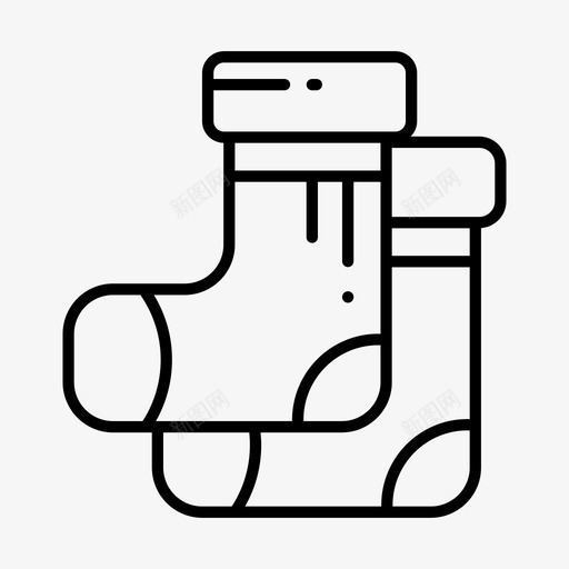 袜子雪冬天图标svg_新图网 https://ixintu.com 冬天 袜子
