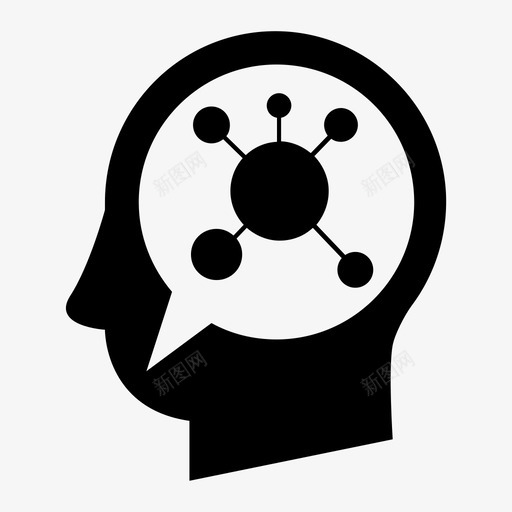 科学大脑天才图标svg_新图网 https://ixintu.com 大脑 天才 头脑 神经元 科学