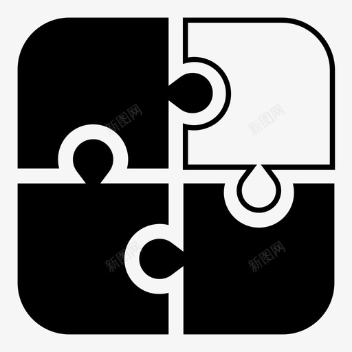 拼图块适合团队图标svg_新图网 https://ixintu.com 团队 图块 多样性 拼图 适合