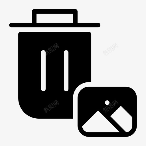 垃圾照片删除垃圾图标svg_新图网 https://ixintu.com 删除 固体 图片 垃圾 摄影 照片