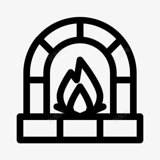 壁炉圣诞节温暖图标svg_新图网 https://ixintu.com 圣诞 圣诞节 壁炉 温暖 装饰