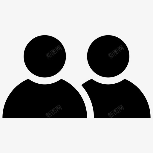 社交人物社交媒体图标svg_新图网 https://ixintu.com 人物 媒体 沟通 用户 社交