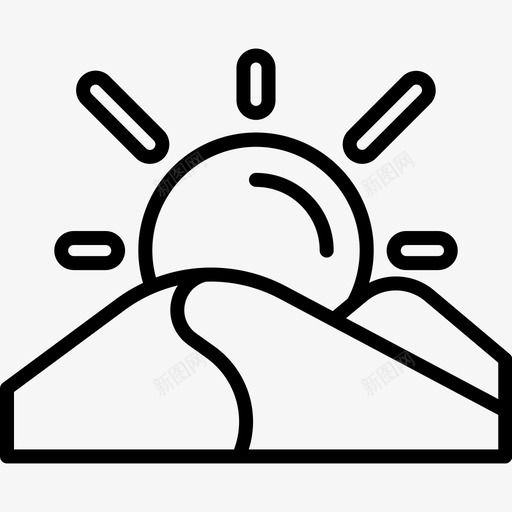 沙丘地理43线性图标svg_新图网 https://ixintu.com 地理 沙丘 线性