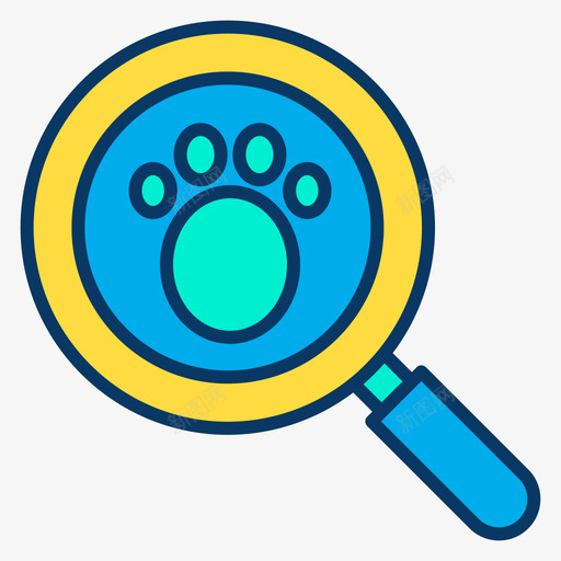 爪印狩猎6线性颜色图标svg_新图网 https://ixintu.com 爪印 狩猎 线性 颜色