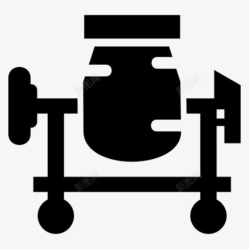 水泥搅拌机建筑工业图标svg_新图网 https://ixintu.com 卡车 工业 建筑 搅拌机 水泥 车辆