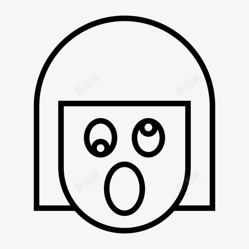 女孩头晕表情图标svg_新图网 https://ixintu.com 1行 头晕 女孩 紧张 表情