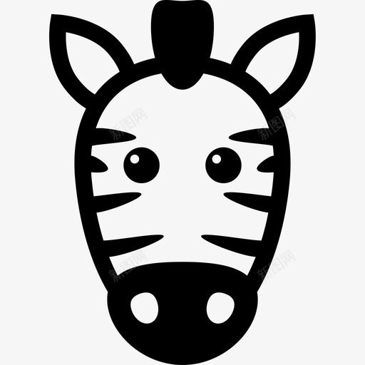 斑马动物动物园图标svg_新图网 https://ixintu.com 动物 动物园 斑马