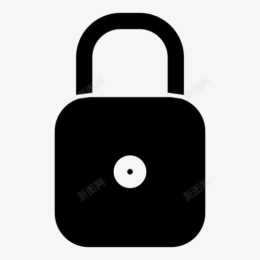 锁定挂锁安全图标svg_新图网 https://ixintu.com 字形 安全 挂锁 用户界面 网页设计 锁定