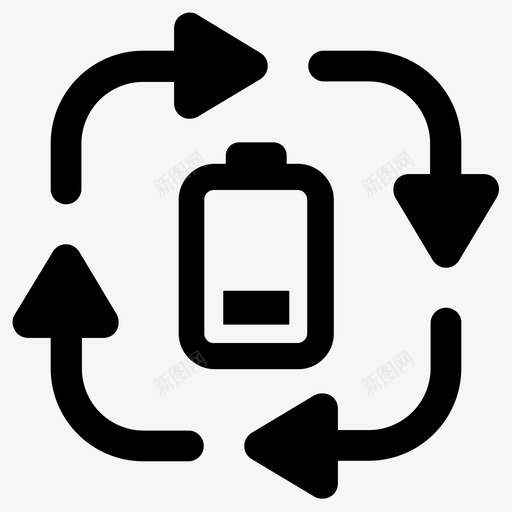 充电电池电图标svg_新图网 https://ixintu.com 充电 充电电池 电电