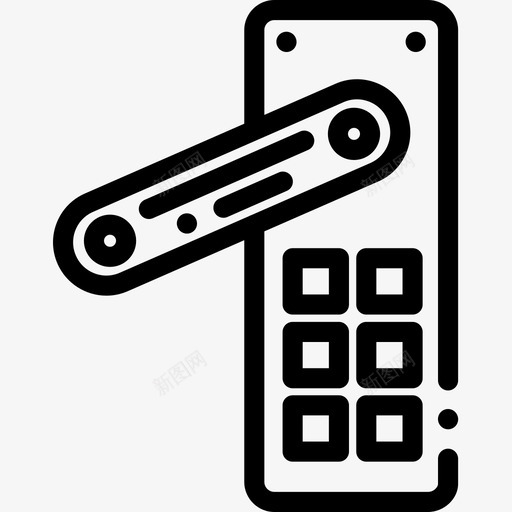 门锁智能家居2线性图标svg_新图网 https://ixintu.com 智能家居 线性 门锁