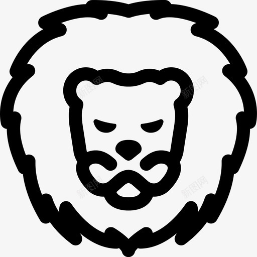 狮子动物动物园图标svg_新图网 https://ixintu.com 动物 动物园 狮子
