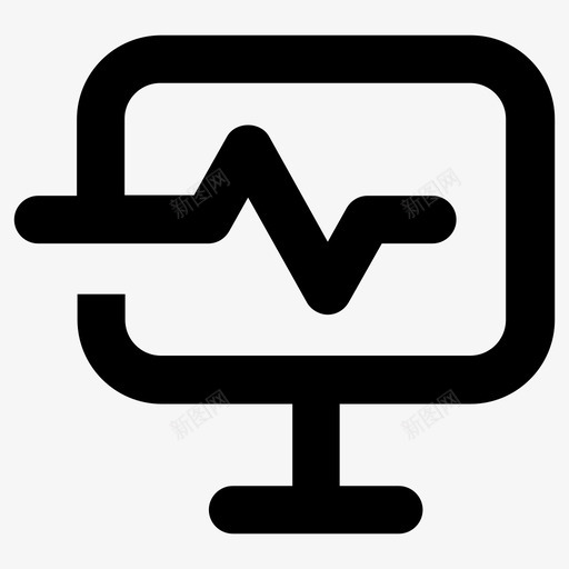 脉搏心电图心跳图标svg_新图网 https://ixintu.com 医疗 心电图 心跳 监护仪 脉搏