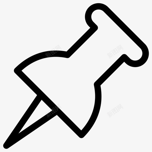 图钉图纸纸图标svg_新图网 https://ixintu.com 别针 商业 图纸 图钉